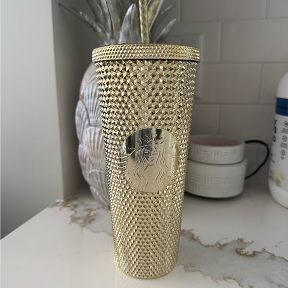 Starbucks Metallic Gold Textured Tumbler - Picture 2 of 6